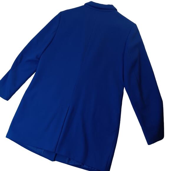 Old Navy Finley Crombie Coat L Bluetiful One Button Collar - Picture 2 of 16